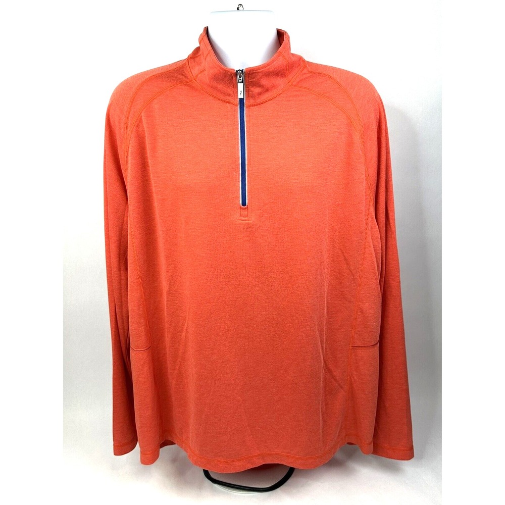 Tommy Bahama Sweater Mens XL Orange Pullover Casual Golfer